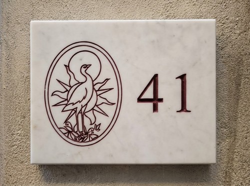 Numero civico villa marmo - numero, in
