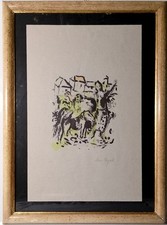 Litografia china firmata - litografia,