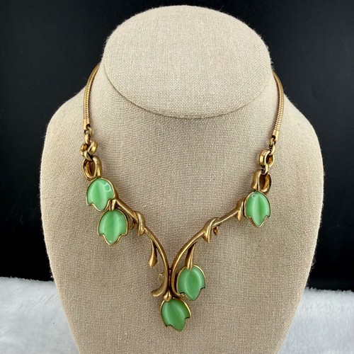 Collana vintage trifari foglia - trifari,