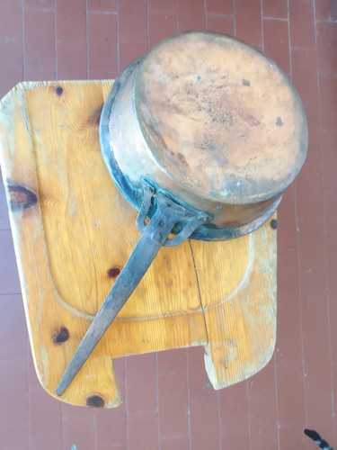Antica padella rame con - padella,