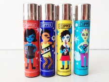 Accendini clipper set 4 pezzi