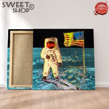 MOONWALK POP ART Stampa su Tela ALTA' QUALITA' ANDY WARHOL ARTE ARREDO LUNA
