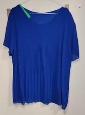 Blusa Donna Blu Plissettata