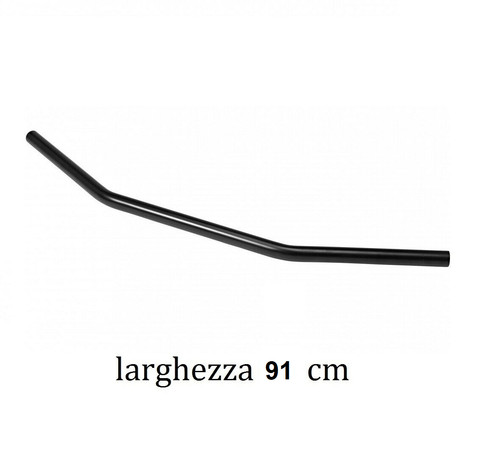 Manubrio moto 25mm nero - 1'',
