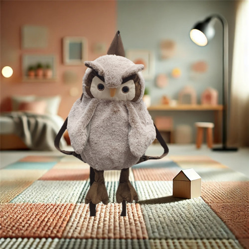Zaino peluche gufo - zaino,