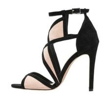 sandalo donna Anna field nero e cipria n. 39