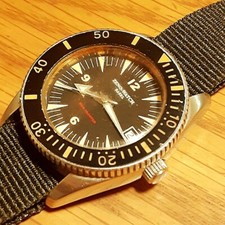 Orologio Xeno Sea Hunter Military Subacqueo 50M Automatico Quadrante Nero Indice Arancione Usato JP