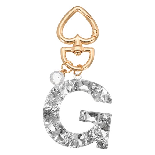 Keychain with letter heart - keychain,