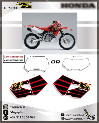 Adesivi 650 2000 xr650r - 650,