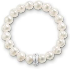 Bracciale donna Thomas Sabo elasticizzato con perle d'acqua dolce e argento