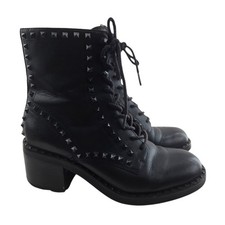 Stivali ASH donna 7,5 8 (38) XIN stivali da combattimento pelle nera borchie rock moto