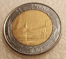 MONETA 500 LIRE BIMETALLICA