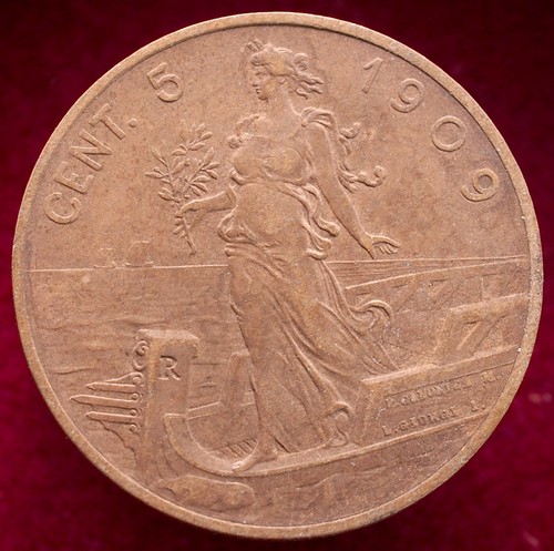 Italia centesimi 1909 r - italia,
