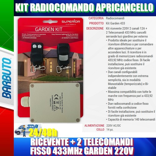 Kit radiocomando apricancello - radiocomando,