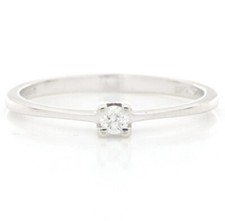Anello oro bianco 18kt con - oro,