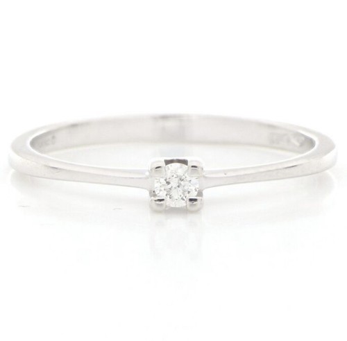 Anello oro bianco 18kt con - bianco,