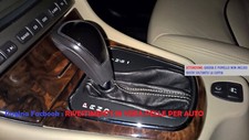 Cuffia leva cambio automatico JAGUAR X-TYPE dal 2001 al 2009 in vera pelle NERA