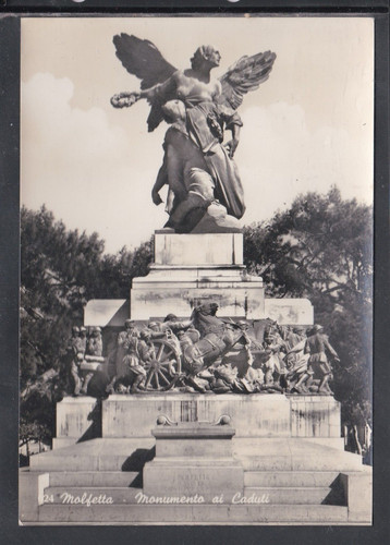 Cartolina molfetta monumento - cartolina,