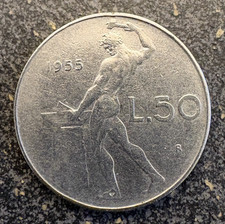 Italy 50 Lire coin - 1955