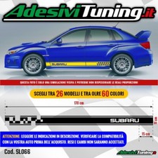 Kit 2 Adesivi Strisce Laterali per auto Subaru - Scegli Modello e Colore