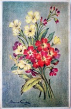 ✅  1920 cartolina FIORI