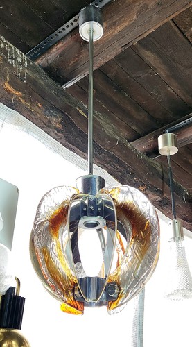 Lampadario vintage vetro - lampadario,