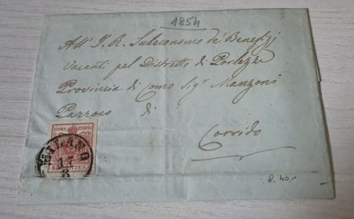 Lombardo veneto 1854 lettera - lombardo,