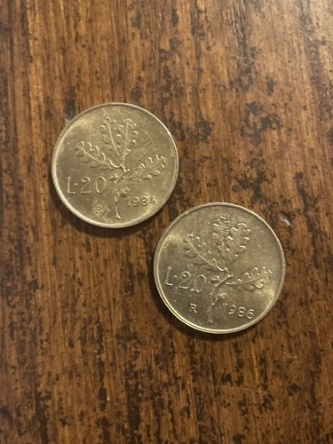 Moneta lire quercia 1984 - lire,