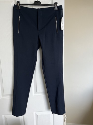 Pantalone zara blu con zip - zara,
