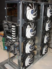 MINING RIG ASROCK H110 PRO BTC + SINO A 13 SCHEDE VIDEO