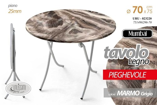 Tavolo tondo pieghevole - tondo,