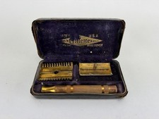 Vtg Gillette Gold Tone 3 Piece