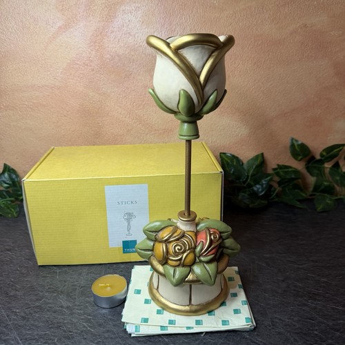 Thun portacandela con rose - con,