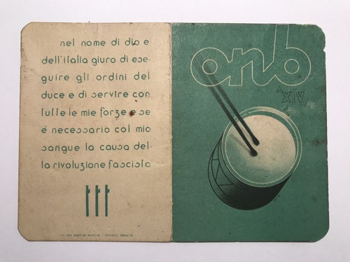 Tessera onb figlio - onb, o.n.b