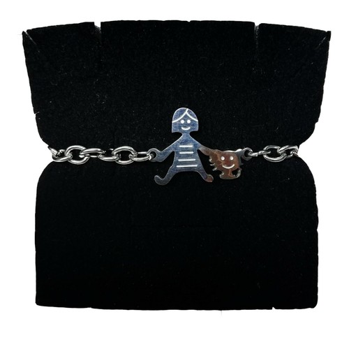 Bracciale acciaio rodiato - in,