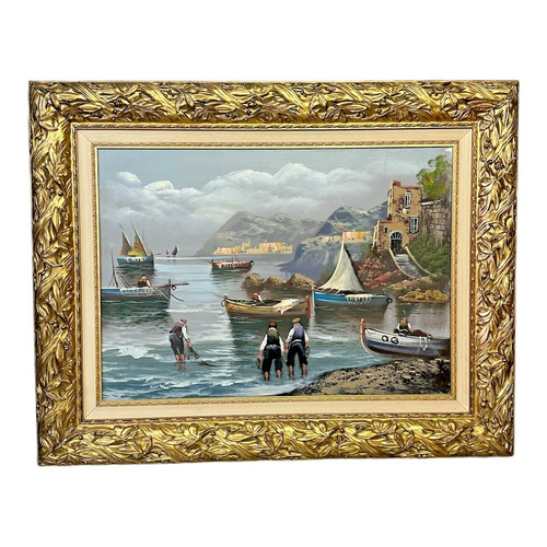 Dipinto olio marina - dipinto, di
