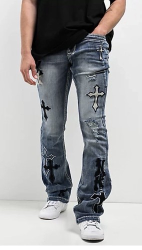 Jeans svasati blu incroci
