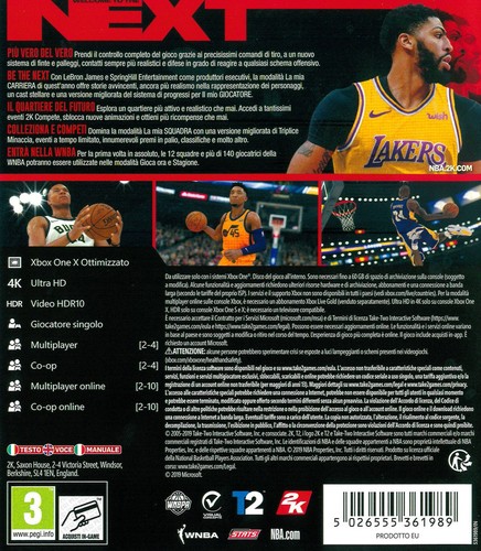 Xbox nba 2k20 ufficiale - s/x,