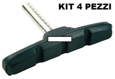 2 COPPIE (4 PEZZI) PATTINI FRENO BICI MTB CANTILEVER CON PERNO 73MM 525142130