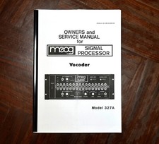 MOOG 16-channel Vocoder Service manual repair, Schematics & Owner's manual 327A