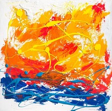 Serigrafie d'autore con colori e telaio cm 100x100 - Artista Paola Moglia