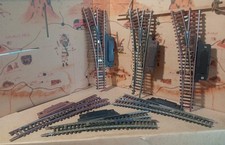 Accessori Rivarossi blocco 5 scambi manuali 3317 - 3318 + 1 elettrico 3326 Dx