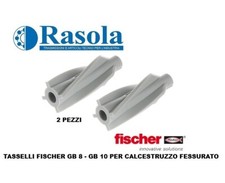2 PEZZI TASSELLI FISCHER GB-8 / GB-10 IN NYLON PER CEMENTO FESSURATO GASBETON
