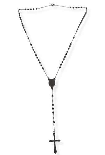 Collana rosario acciaio da - collana,