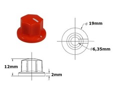 Manopola MXR style ROSSA 19mm