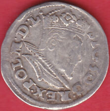 R* POLONIA LITUANIA 3 SOLDI 1595 IF LUBLINO SIG. III VF DETTAGLI #3858