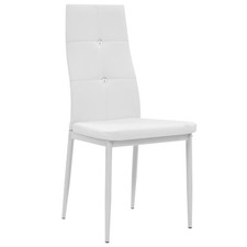Sedie da Pranzo 4 pz Bianche