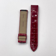 Cartier Santos Dumont watch strap pelle alligatore rosso KDB3TR04 18/16mm