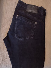 Sisley Pantaloni Donna Slim Fit in Velluto a Costine Nero Vintage Anni 90 Tg. 46