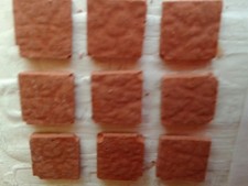 150 piastrelle 10x10mm terracotta  presepe miniature tegole crib spegra